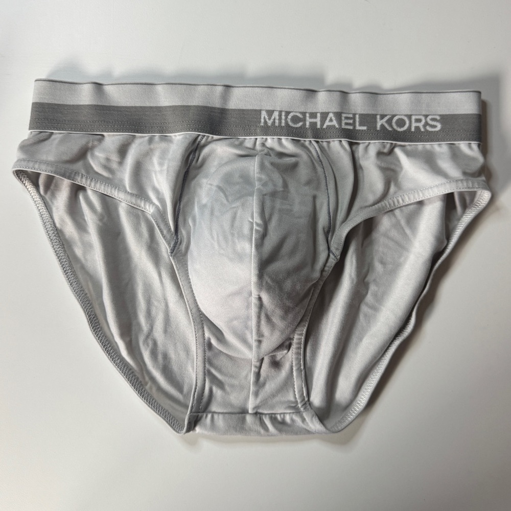 Michael Kors White Men's Briefs with Logo Waistband